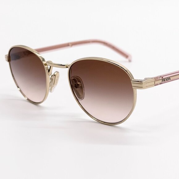NEW PRADA SUNGLASSES PRB52S ZVN0A6 WOMEN GOLD PR B52S ZVN0A6, SPR B52 main image 9